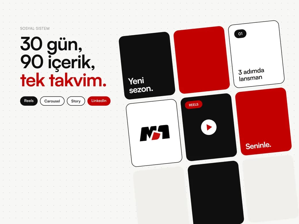 Sosyal Sistem - İçerik takvimi