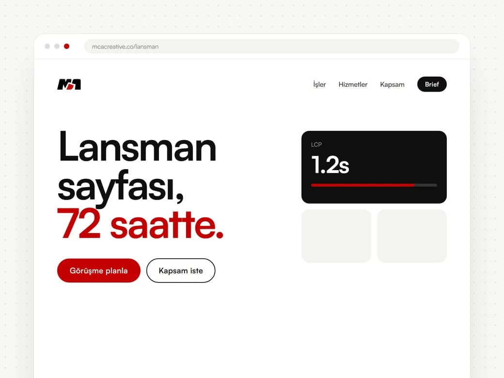 Web Tasarım - Lansman arayüzü